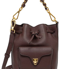 Coccinelle Borsa Secchiello Pelle Donna Marrone Stampa