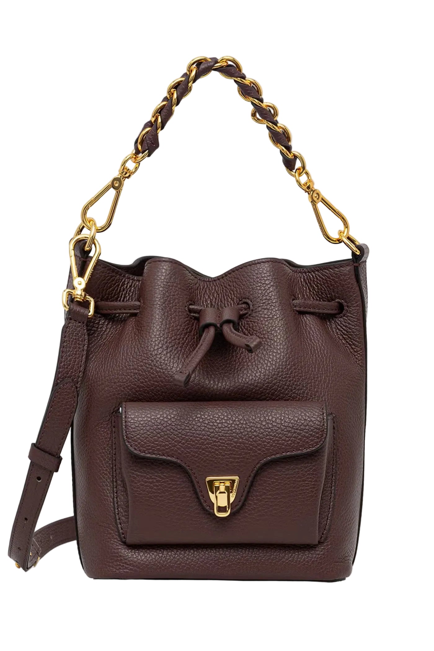Coccinelle Borsa Secchiello Pelle Donna Marrone Stampa