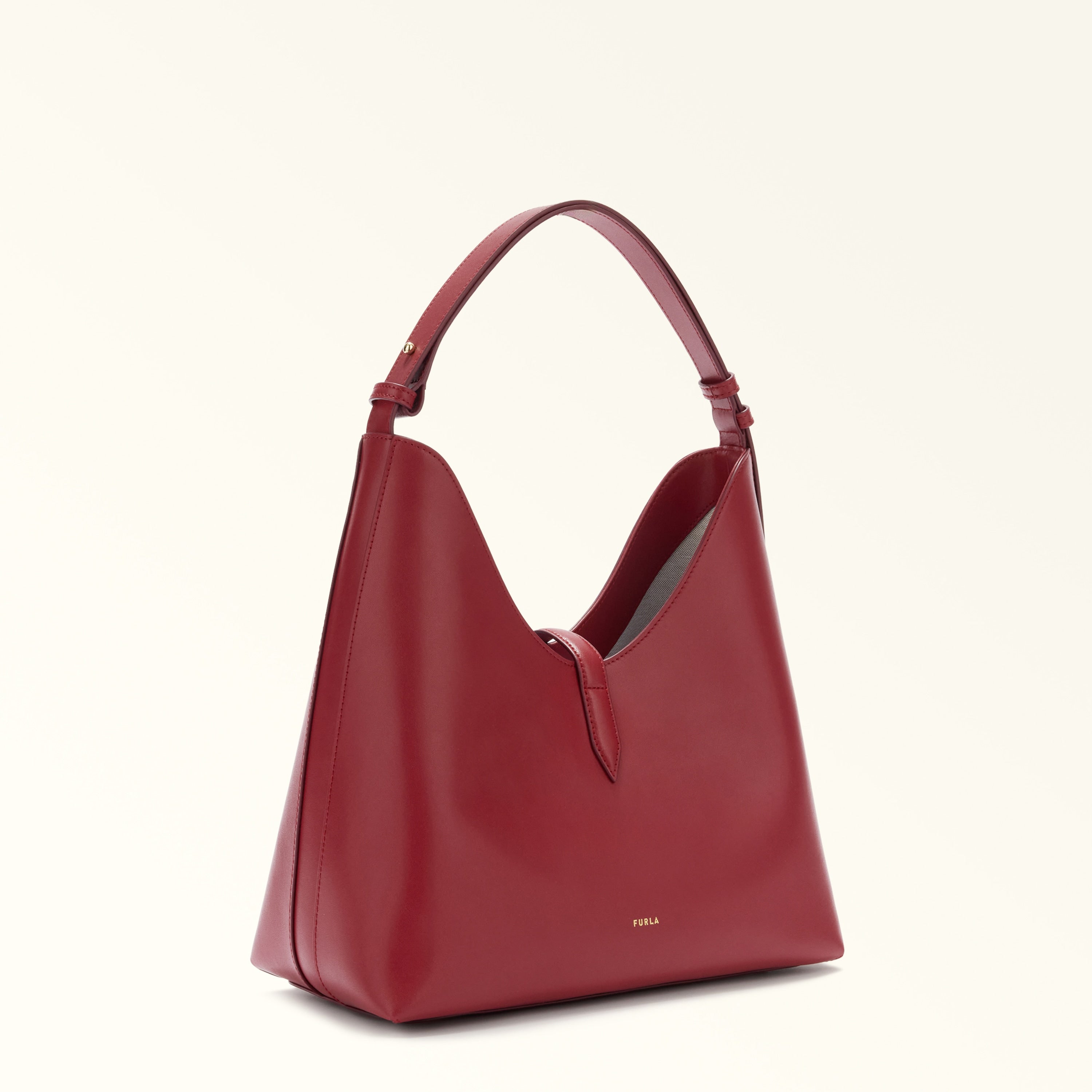 Furla Sac à épaule Rouge Cuir Goccia Logo