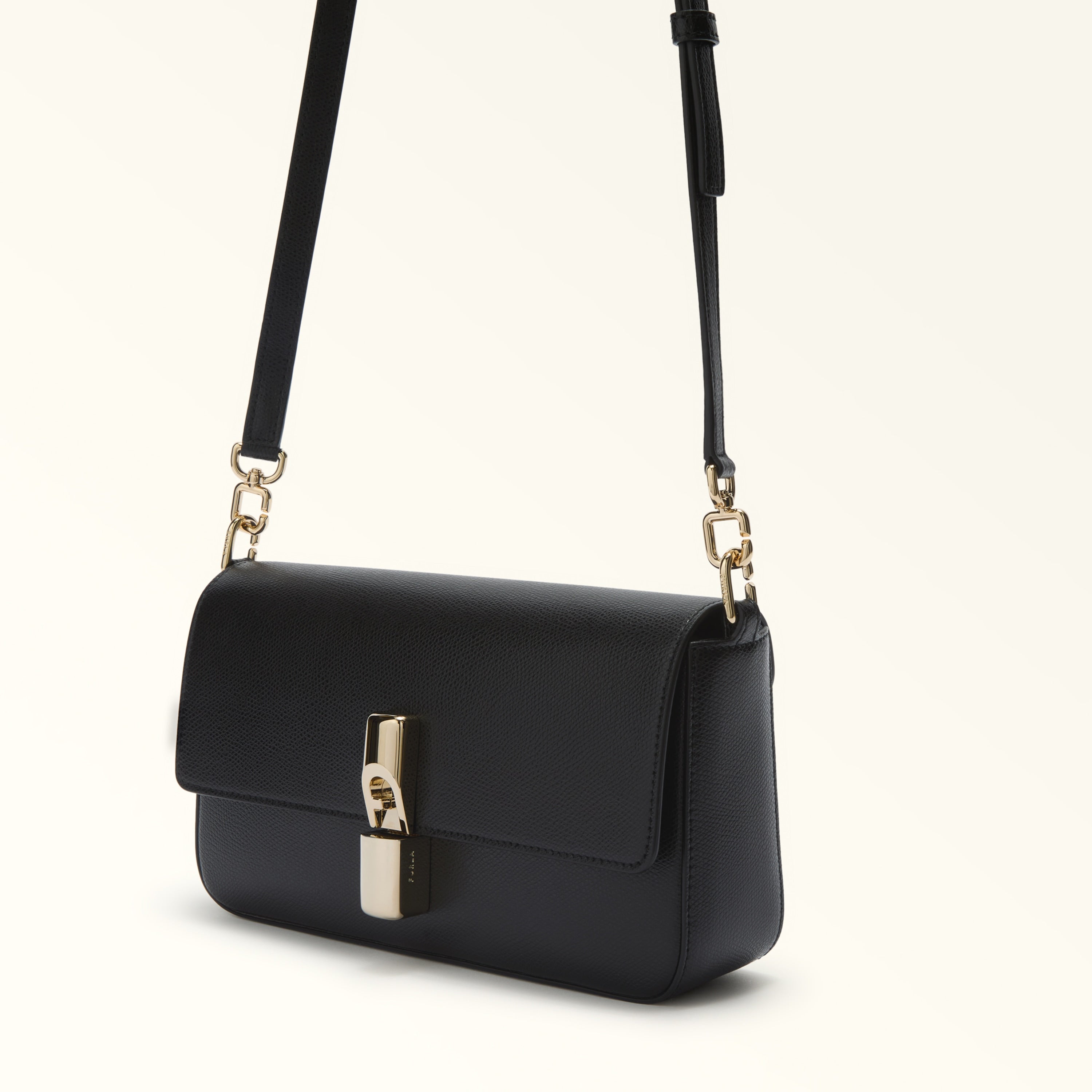 Furla Sac Femme Noir Bandoulière Cuir Iride Logo