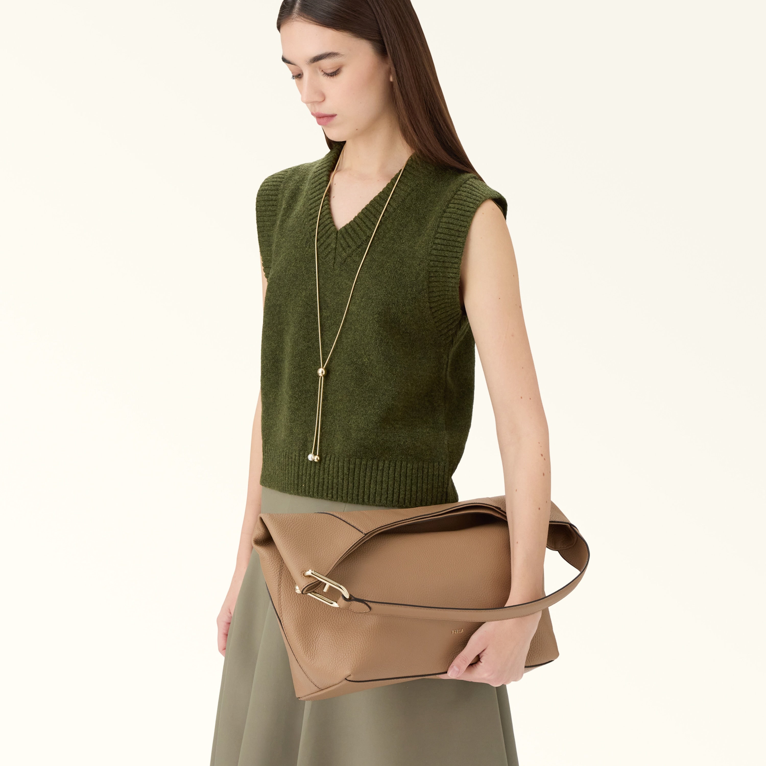 Furla Sac Femme Marron Lara Cuir Logo