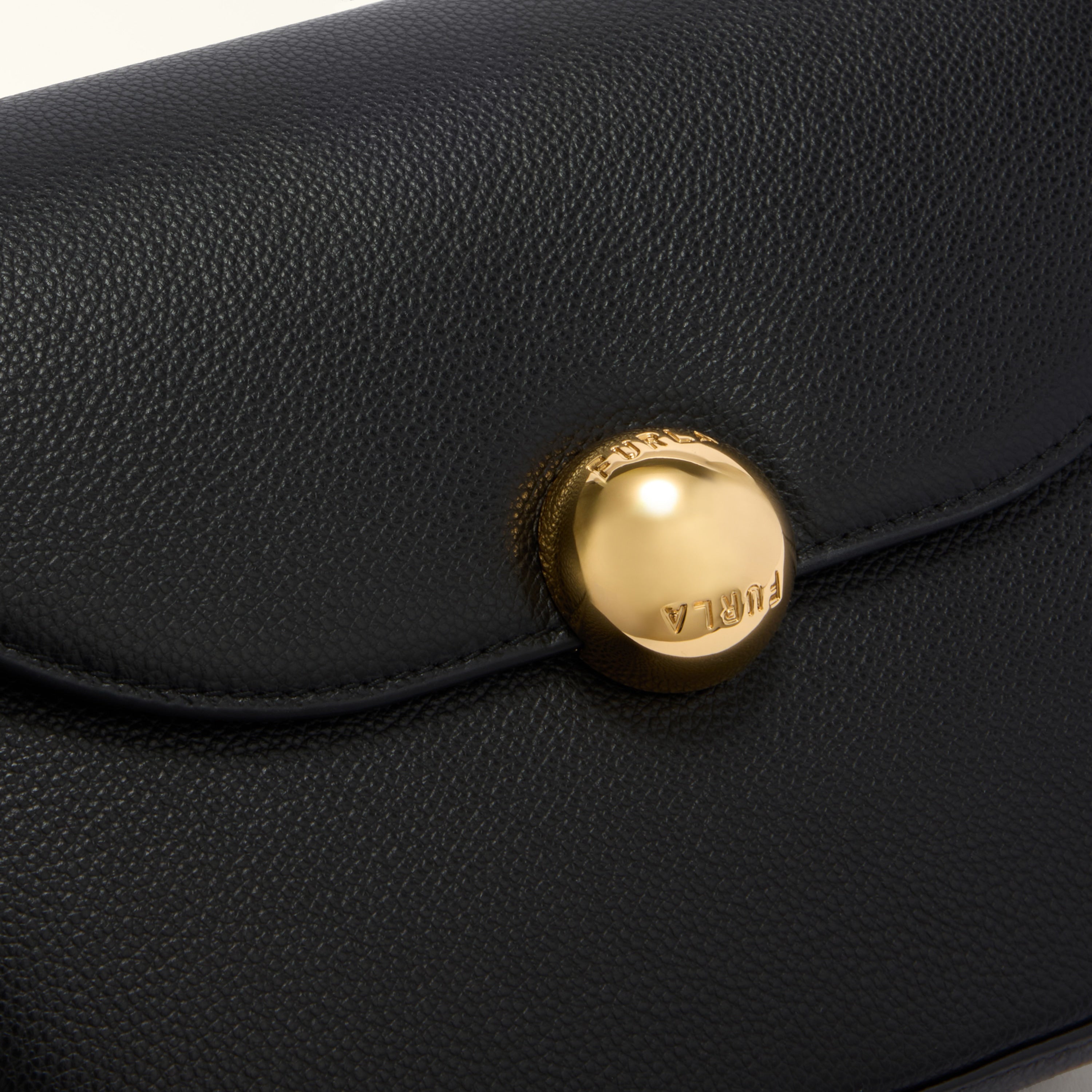 Furla Sac Femme Noir Bandoulière Cuir Moonlight Logo