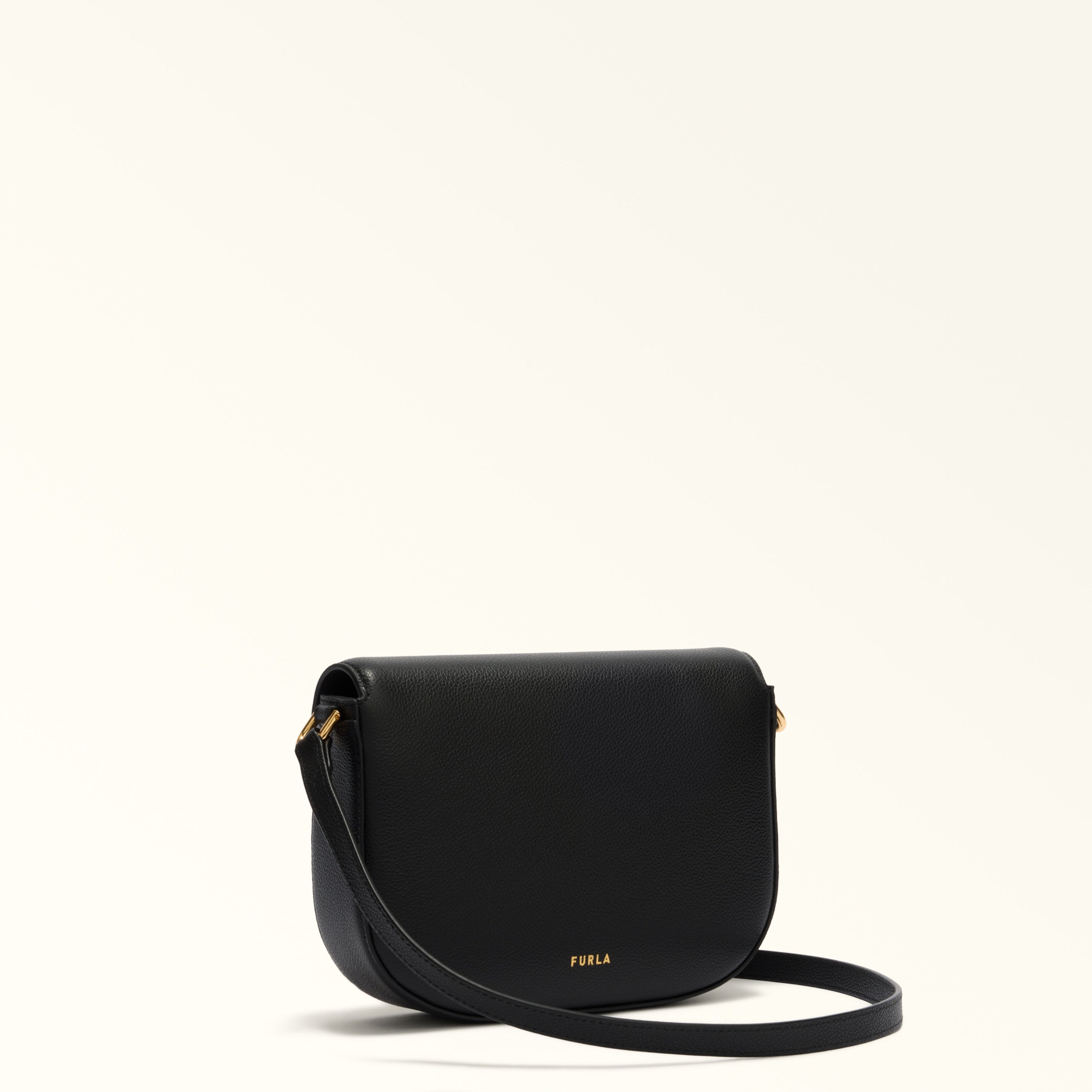 Furla Sac Femme Noir Bandoulière Cuir Moonlight Logo