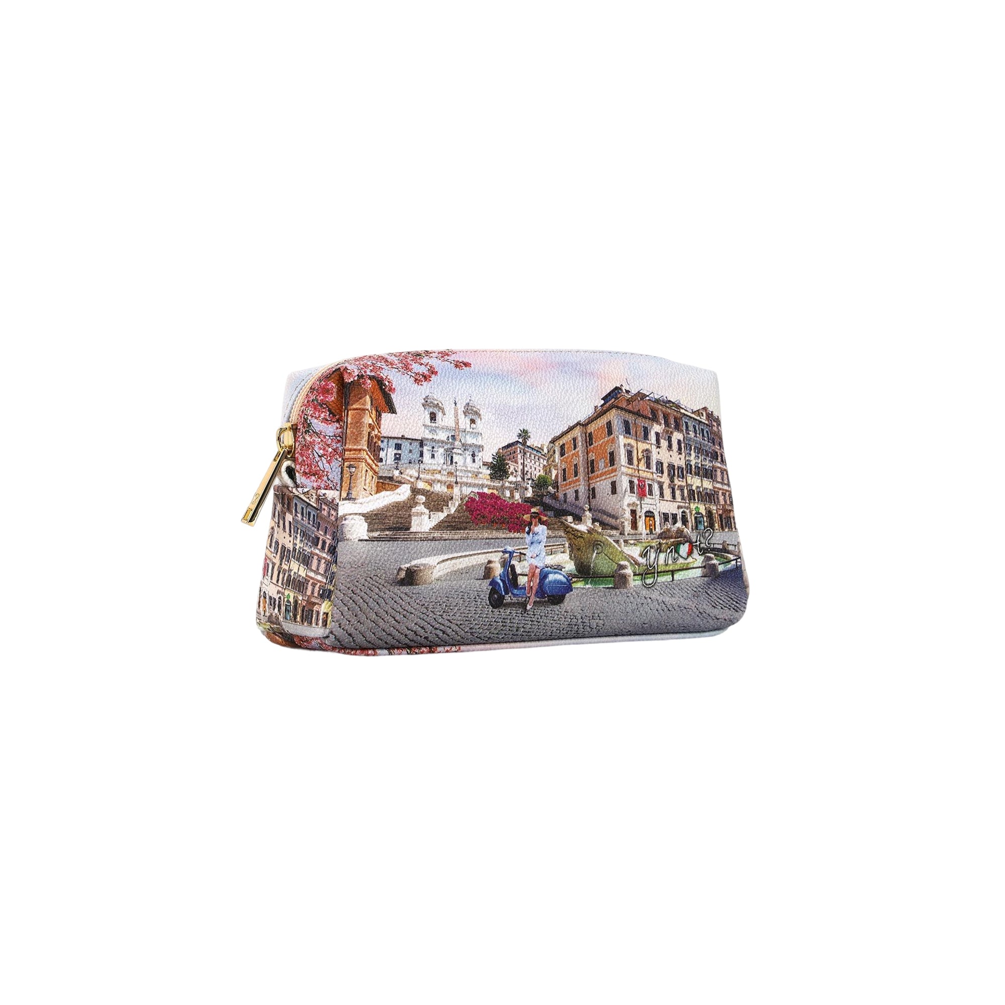 Beauty Case Donna Ynot? Yes Bag Stampa Città con Zip