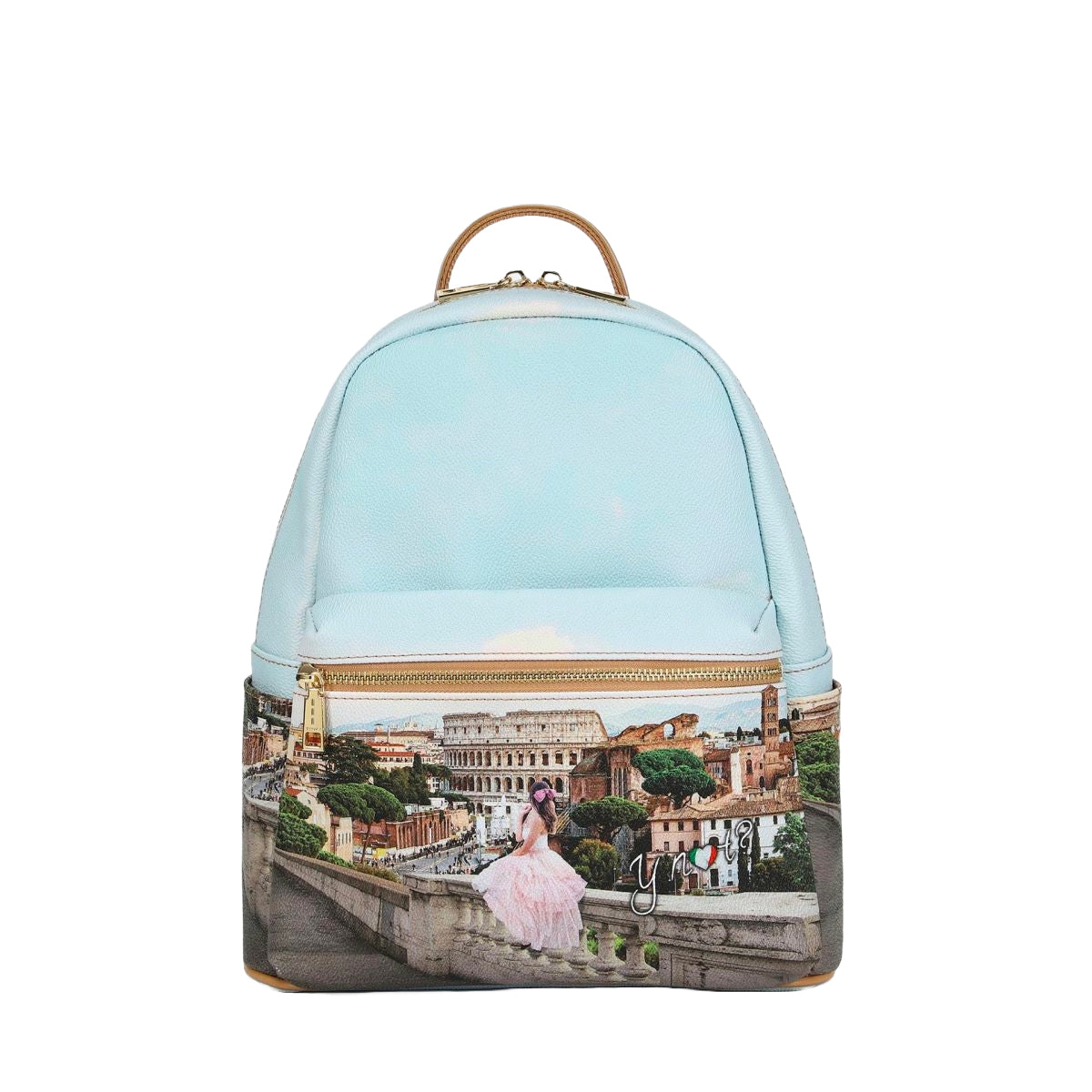 Zaino Donna Ynot? Yes Bag con Stampa Città e Tasche Zip