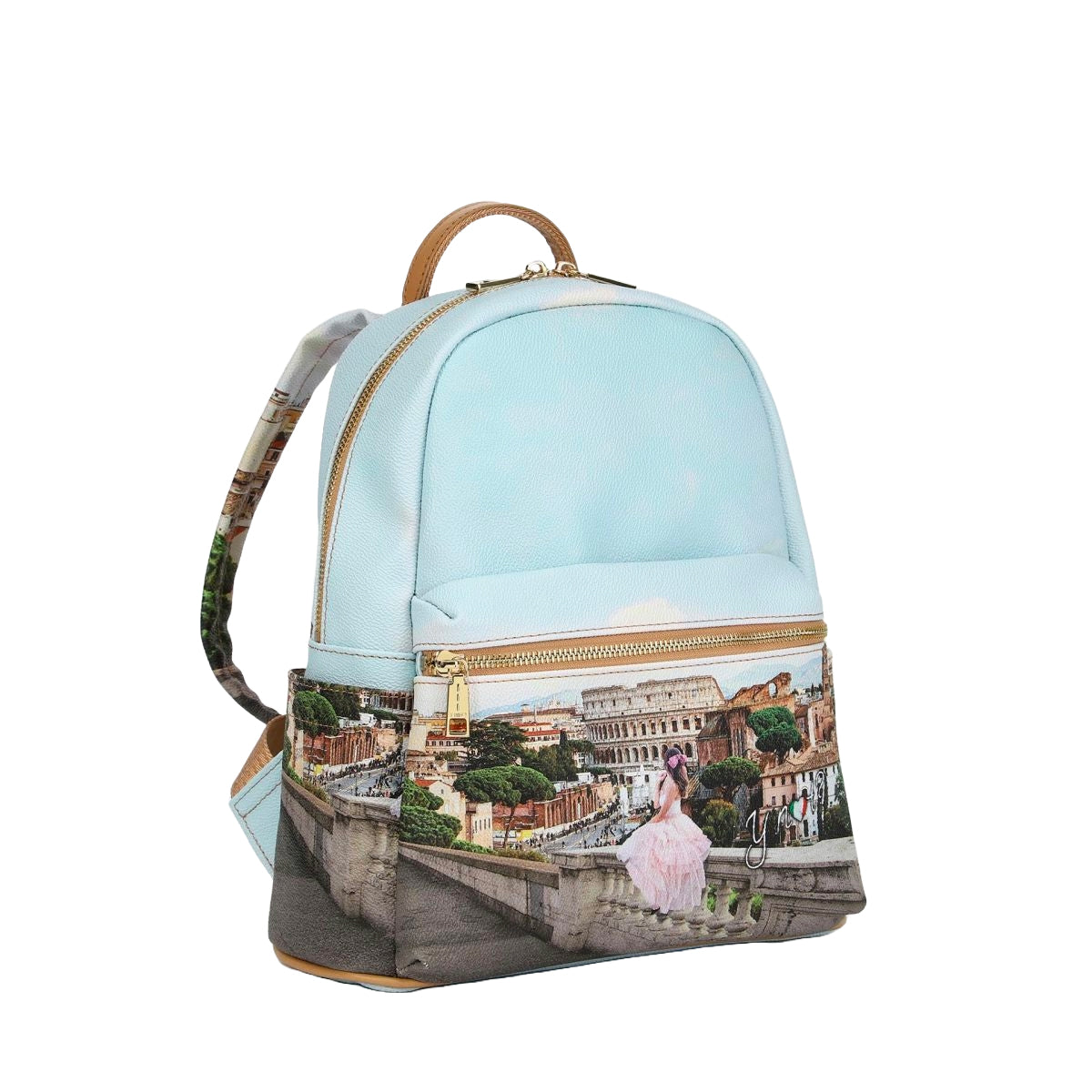 Zaino Donna Ynot? Yes Bag con Stampa Città e Tasche Zip