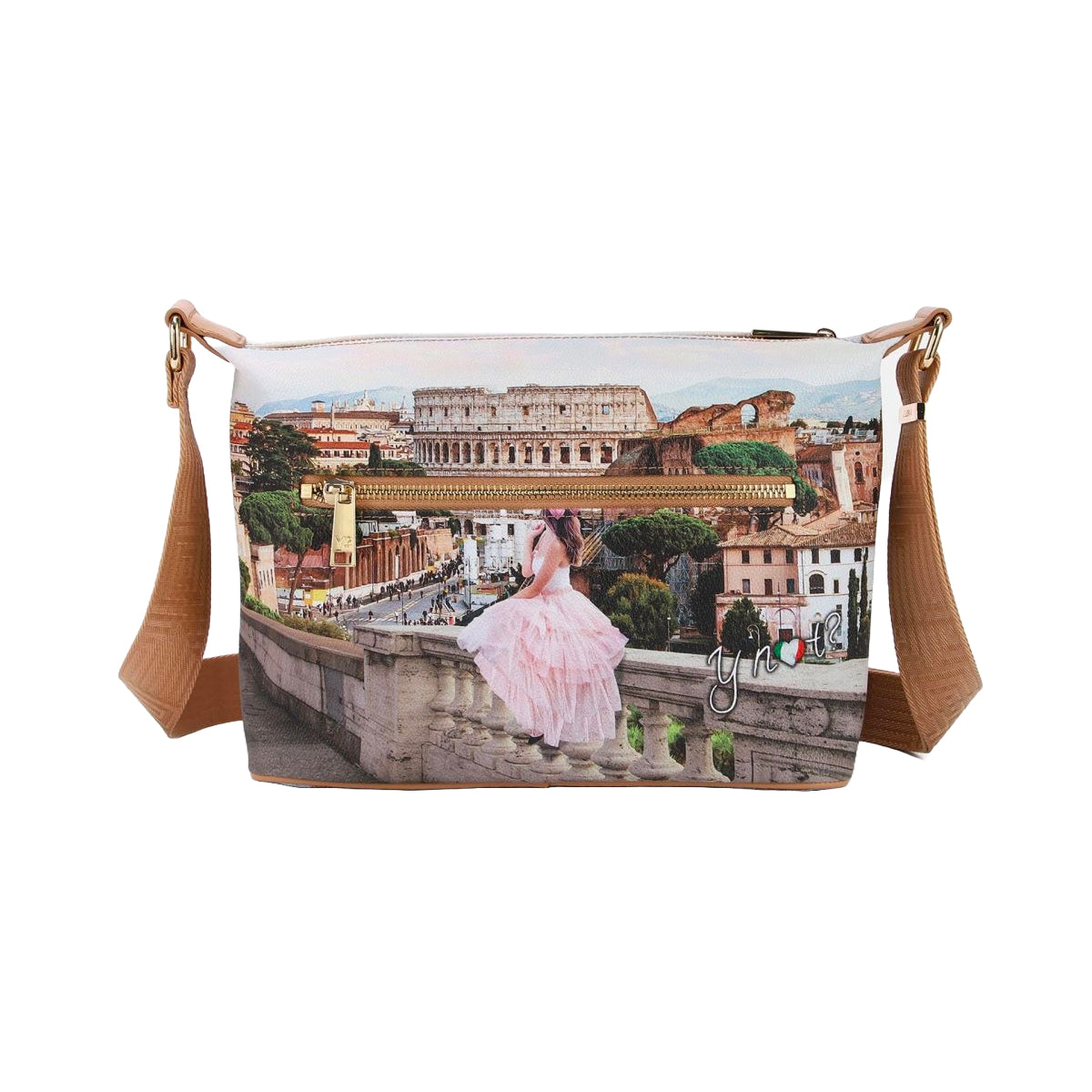 Borsa Donna a Spalla Ynot? Yes Bag Stampa Città Small