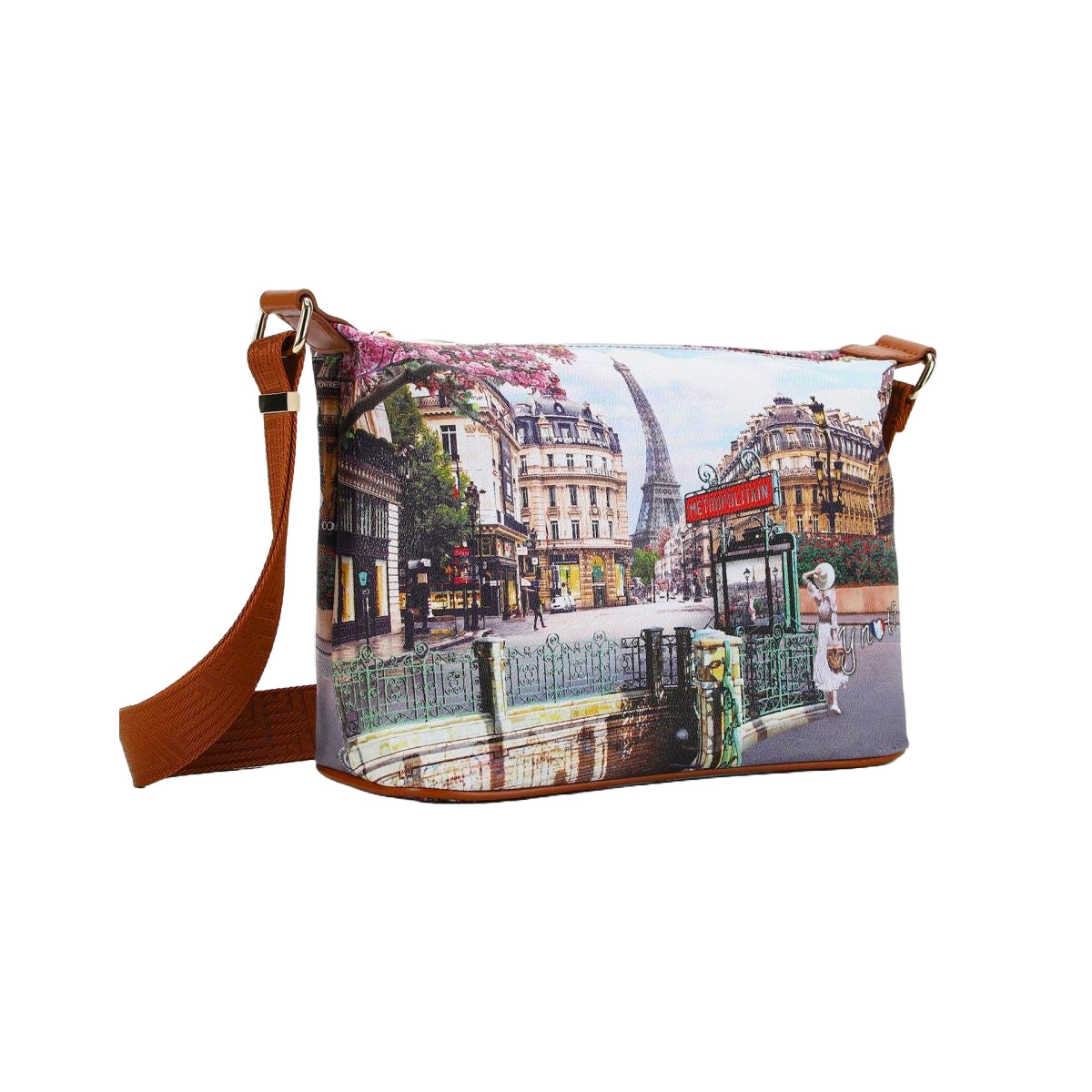 Borsa Donna a Spalla Ynot? Yes Bag Stampa Città Small