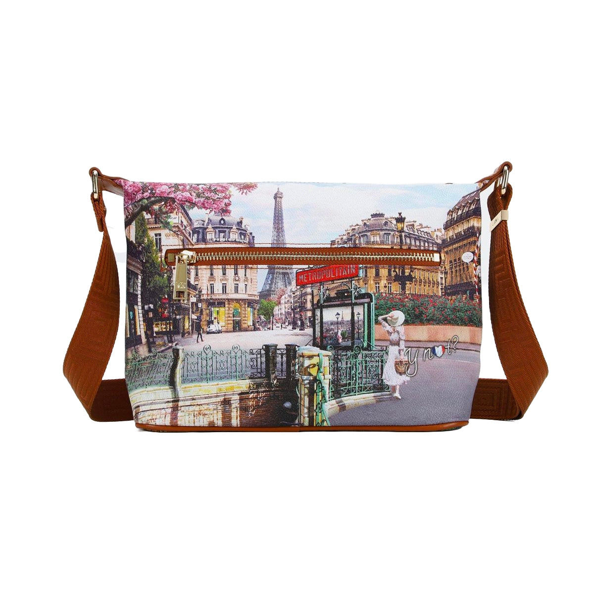 Borsa Donna a Spalla Ynot? Yes Bag Stampa Città Small