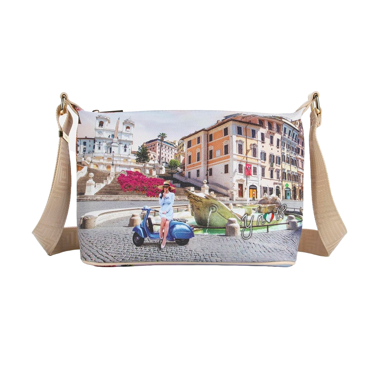 Borsa Donna a Spalla Ynot? Yes Bag Stampa Città Small