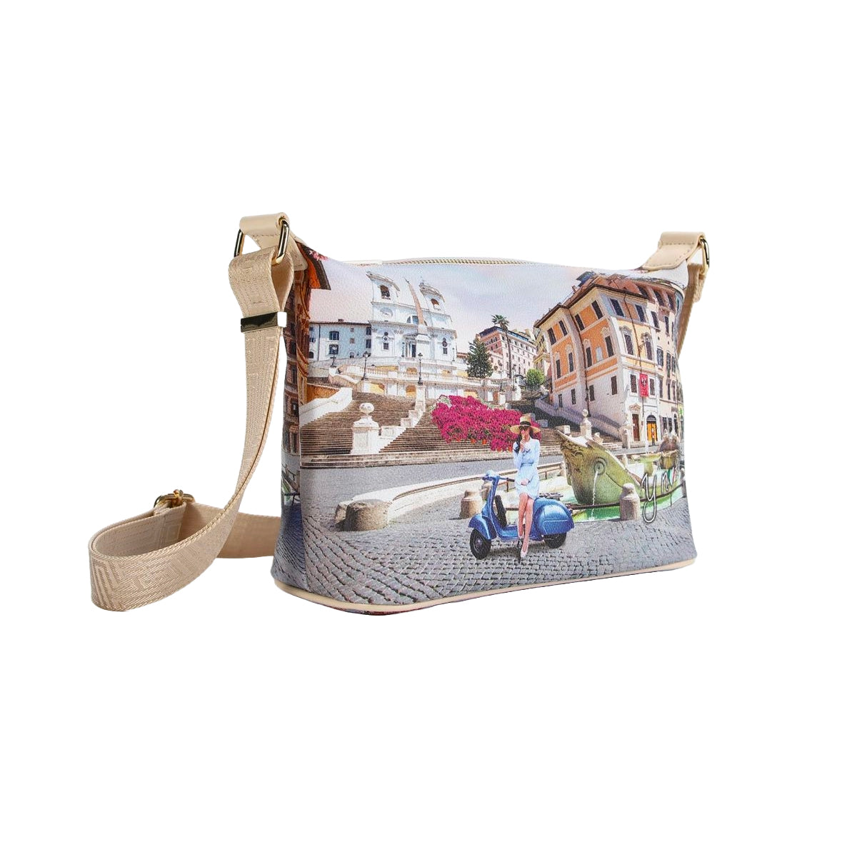 Borsa Donna a Spalla Ynot? Yes Bag Stampa Città Small