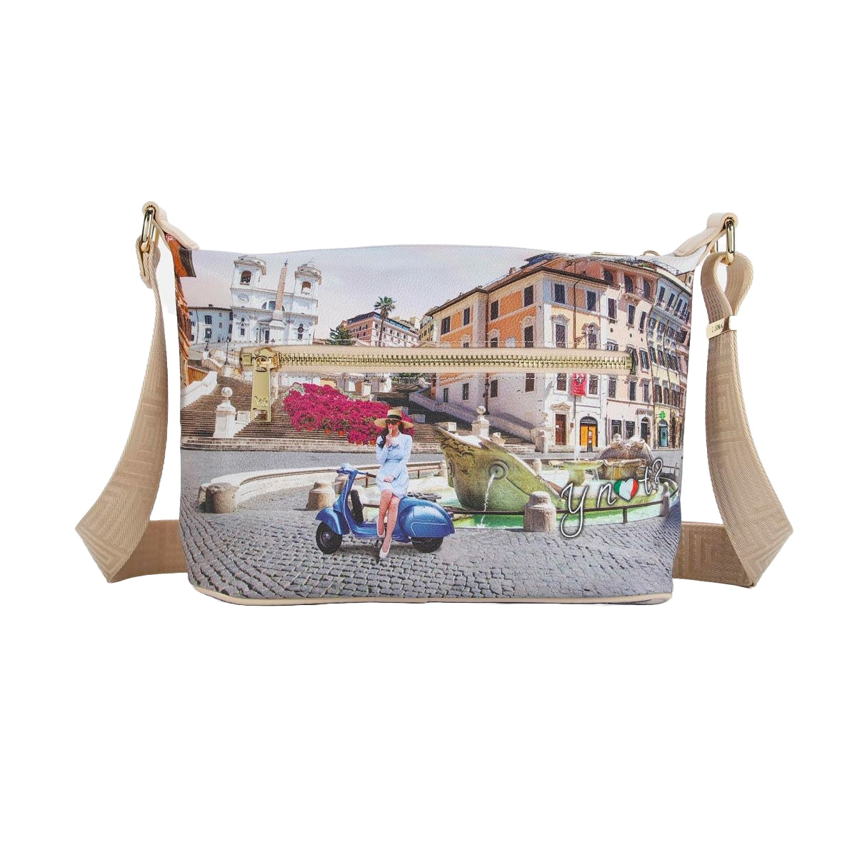 Borsa Donna a Spalla Ynot? Yes Bag Stampa Città Small