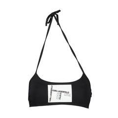 Karl Lagerfeld Beachwear Maiô de Praia Feminino Preto Estampa Logo