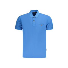 Napapijri Polo Manga Curta Homem Azul Estampa/Bordado/Logotipo