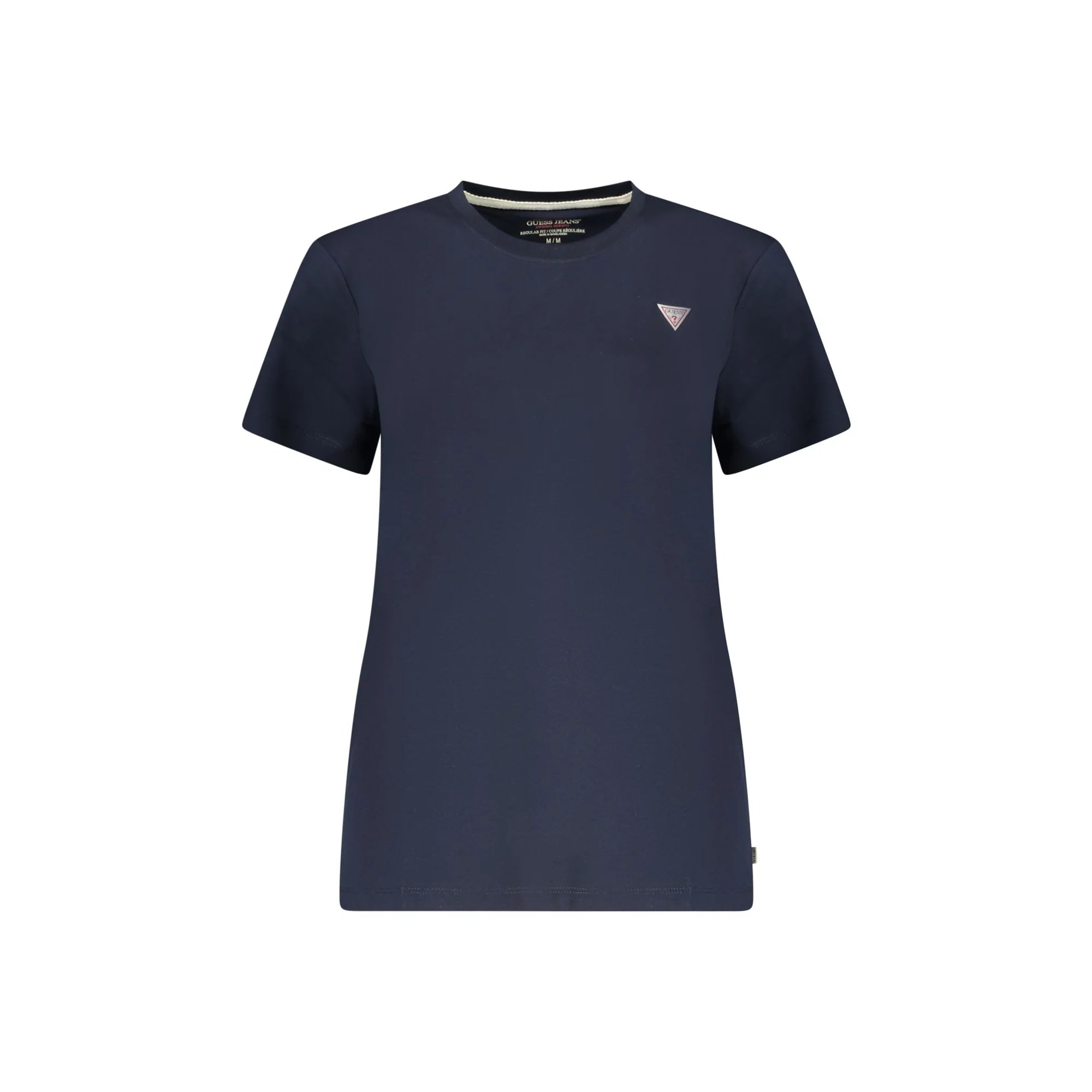 GUESS JEANS T-SHIRT MANICHE CORTE DONNA BLU