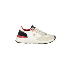 BLAUER Baskets Homme Blanches avec Détails Rouges et Lacets