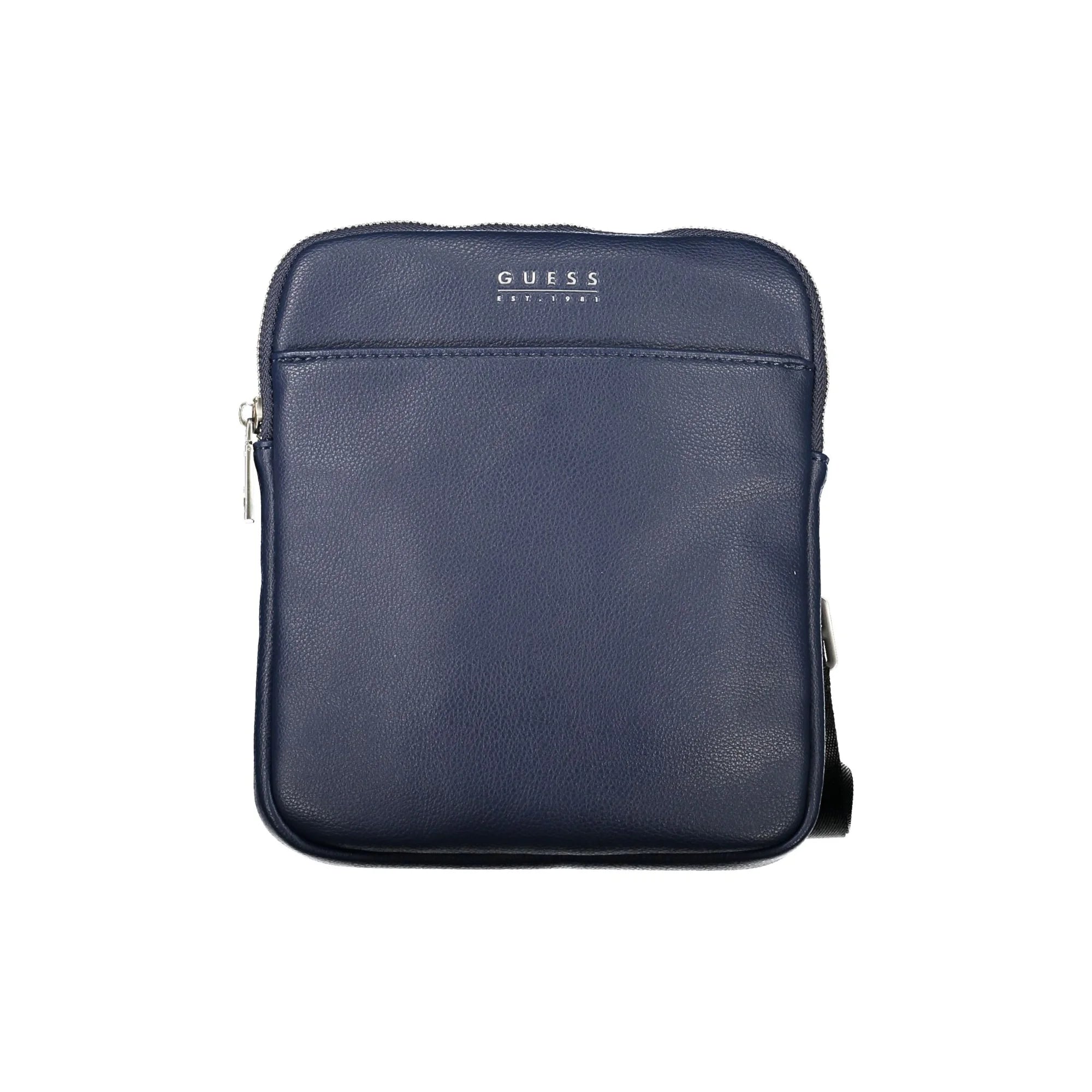GUESS Tracolla Donna In Ecopelle Blu - Modello HMFIDAP3423, Dimensioni 20x23x2 Cm, Zip, Tasche Frontali E Posteriori - 4