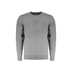 Norway 1963 Maglia Uomo Grigia Girocollo con Ricamo e Logo