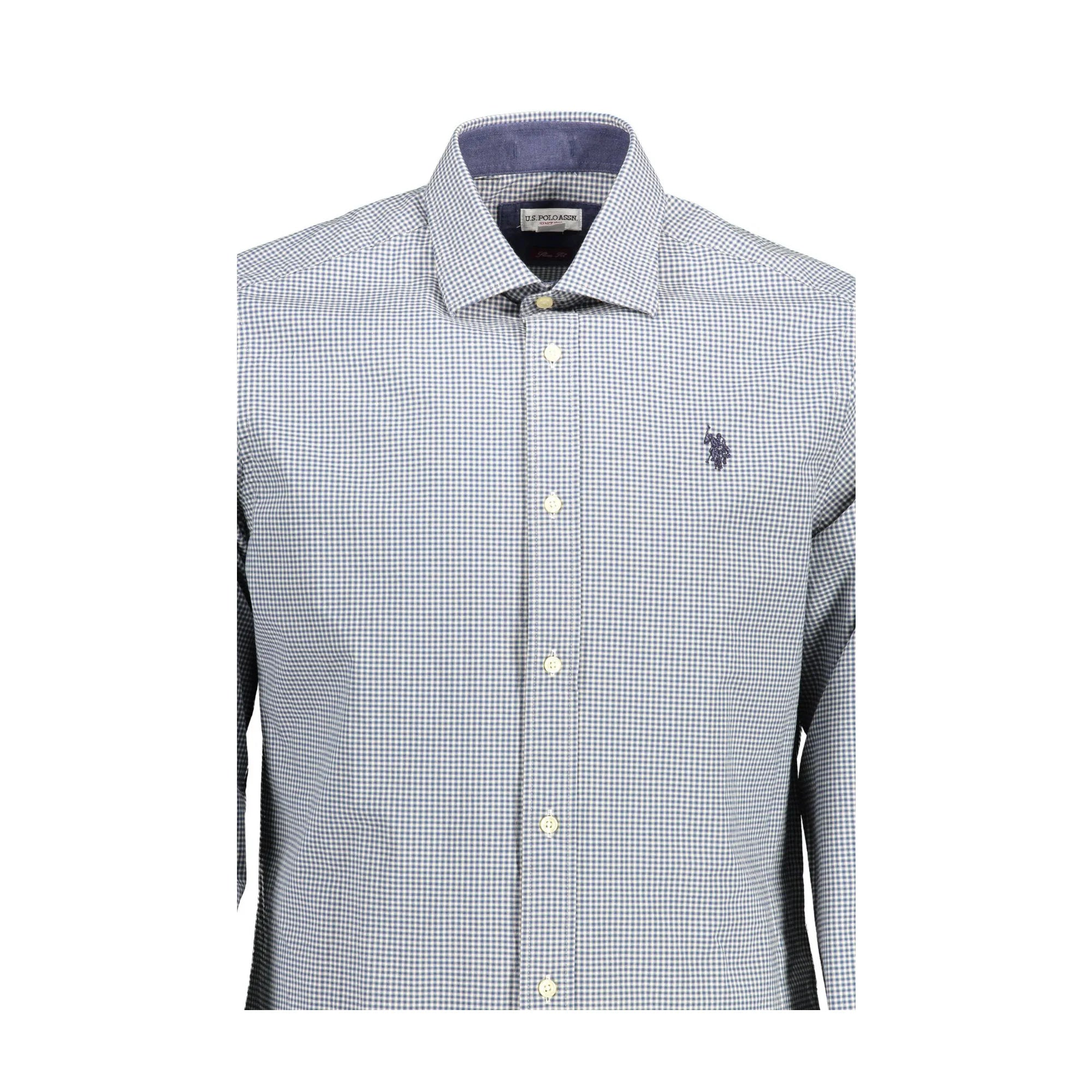 U.S. POLO CAMICIA MANICHE LUNGHE UOMO AZZURRO