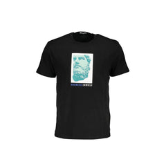 Bikkembergs T-Shirt Krótki Rękaw Męska Czarna Z Nadrukiem Logo
