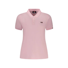 Norway 1963 Polo Maniche Corte Donna Rosa Ricamo
