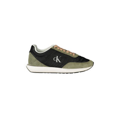 CALVIN KLEIN Sneakers Donna Nere con Lacci e Dettagli in Verde