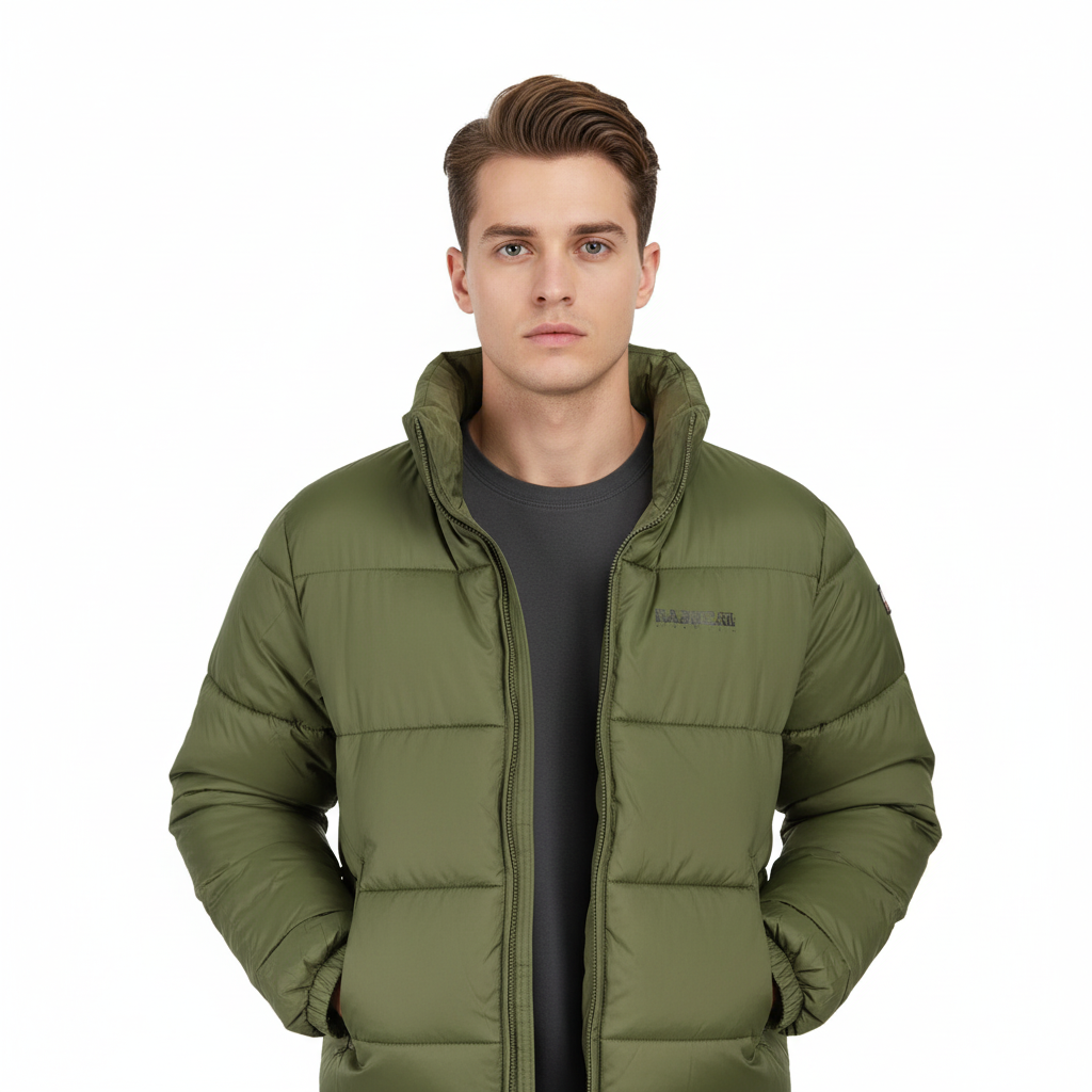 Napapijri Giubbotto Uomo Verde Regular Fit con Tasche Giubbotti e Giacche - vista 4