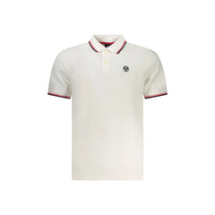 North Sails Polo Homme Blanche Manches Courtes Contraste Logo