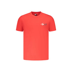 Tommy Hilfiger T-Shirt Maniche Corte Uomo Rossa Stampa Logo