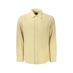 Boss Camicia Maniche Lunghe Uomo Beige Ricamo Logo
