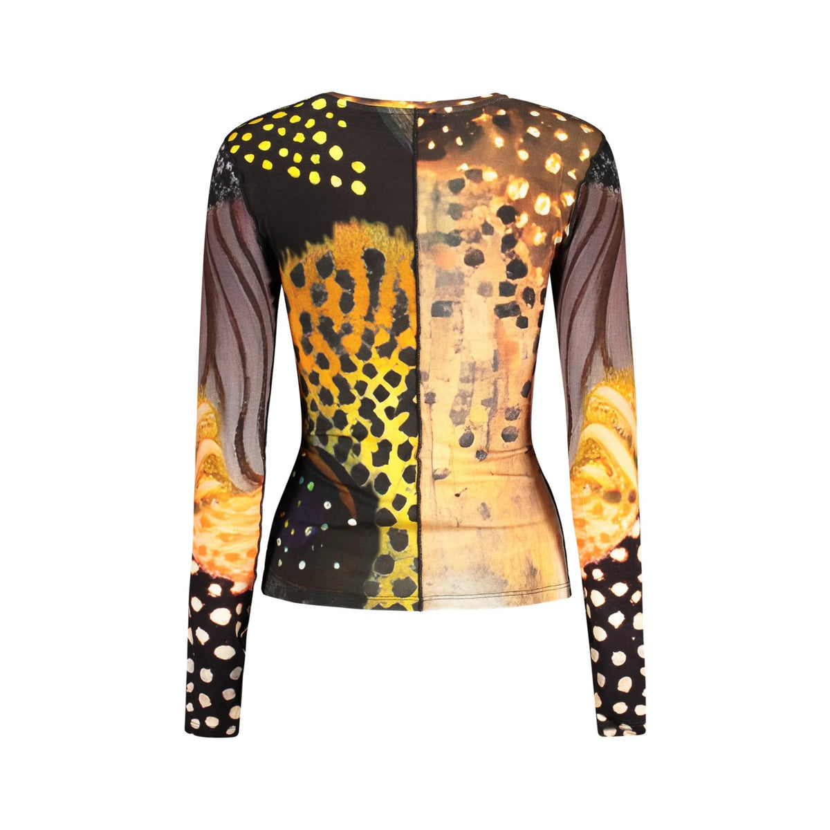 DESIGUAL T-SHIRT MANICHE LUNGHE DONNA ARANCIO