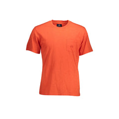 La Martina Camiseta de Manga Curta Masculina Vermelha com Bordado