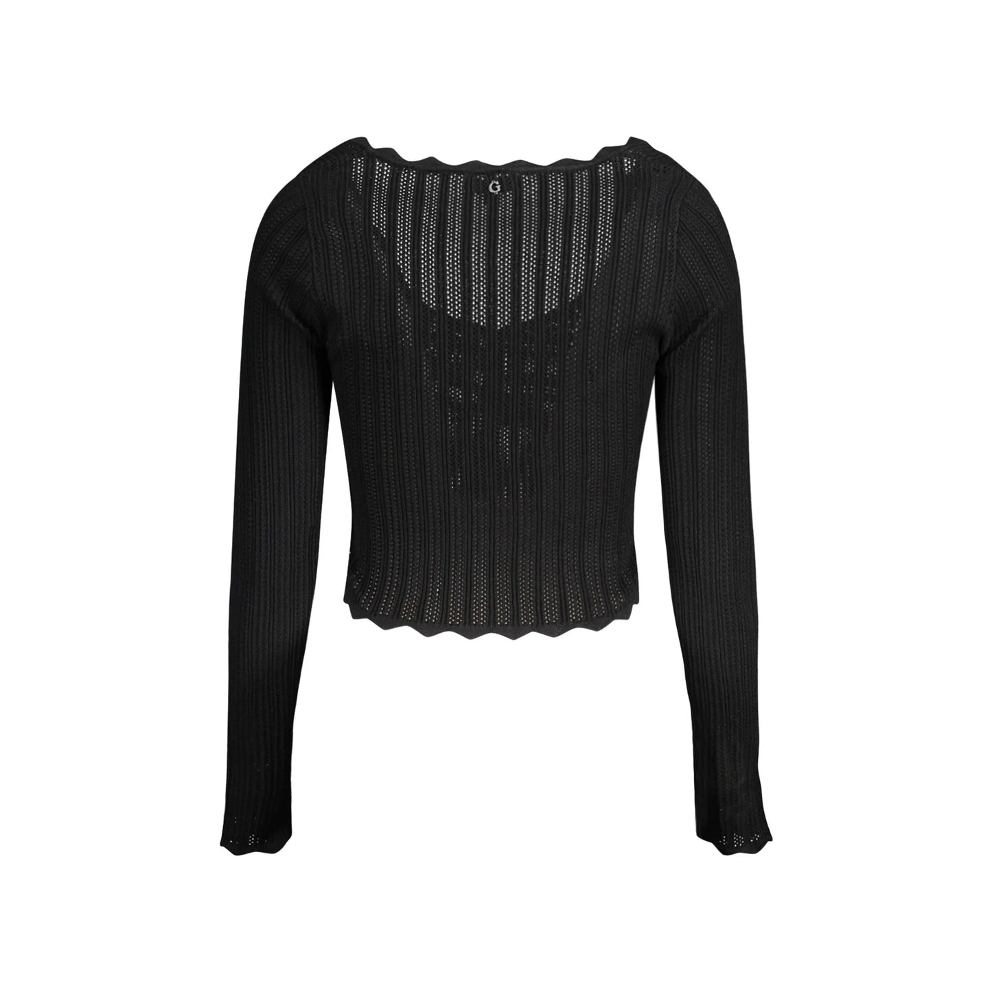 Guess Jeans Maglia Donna Nera Logo Maglie nero - vista 2
