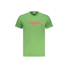 Iceberg Camiseta de Manga Corta Hombre Verde Estampado Logo