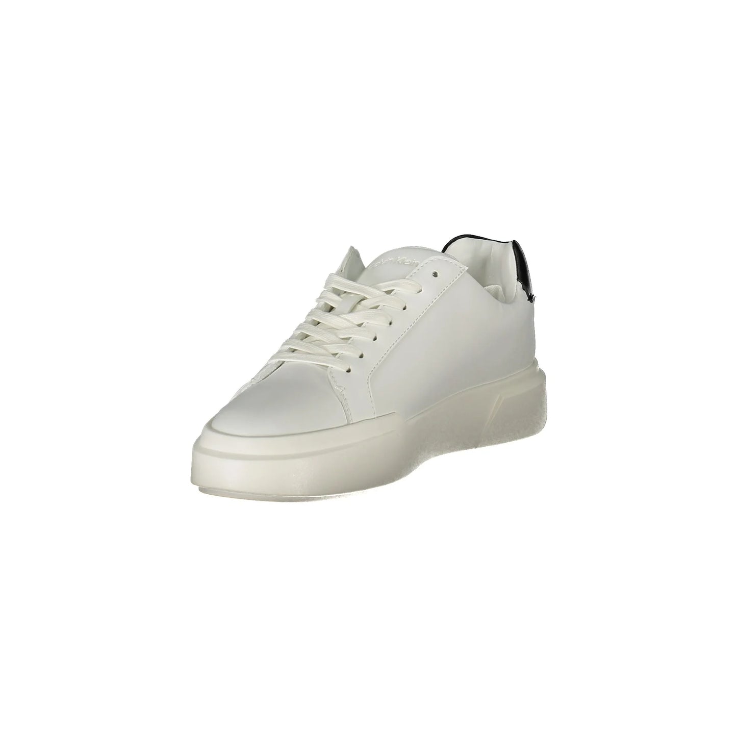 CALVIN KLEIN Sneakers Donna Bianche con Lacci e Dettagli in Nero - vista 3