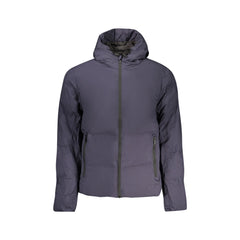 U.S. Grand Giubbotto Uomo Blu con Cappuccio Applicazione Logo