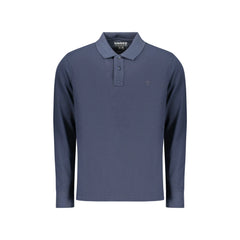 Timberland Polo Maniche Lunghe Uomo Blu Ricamo Logo