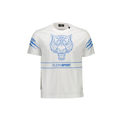 Plein Sport T-Shirt Μανίκια Κοντά Ανδρική Λευκή Εκτύπωση Λογότυπο