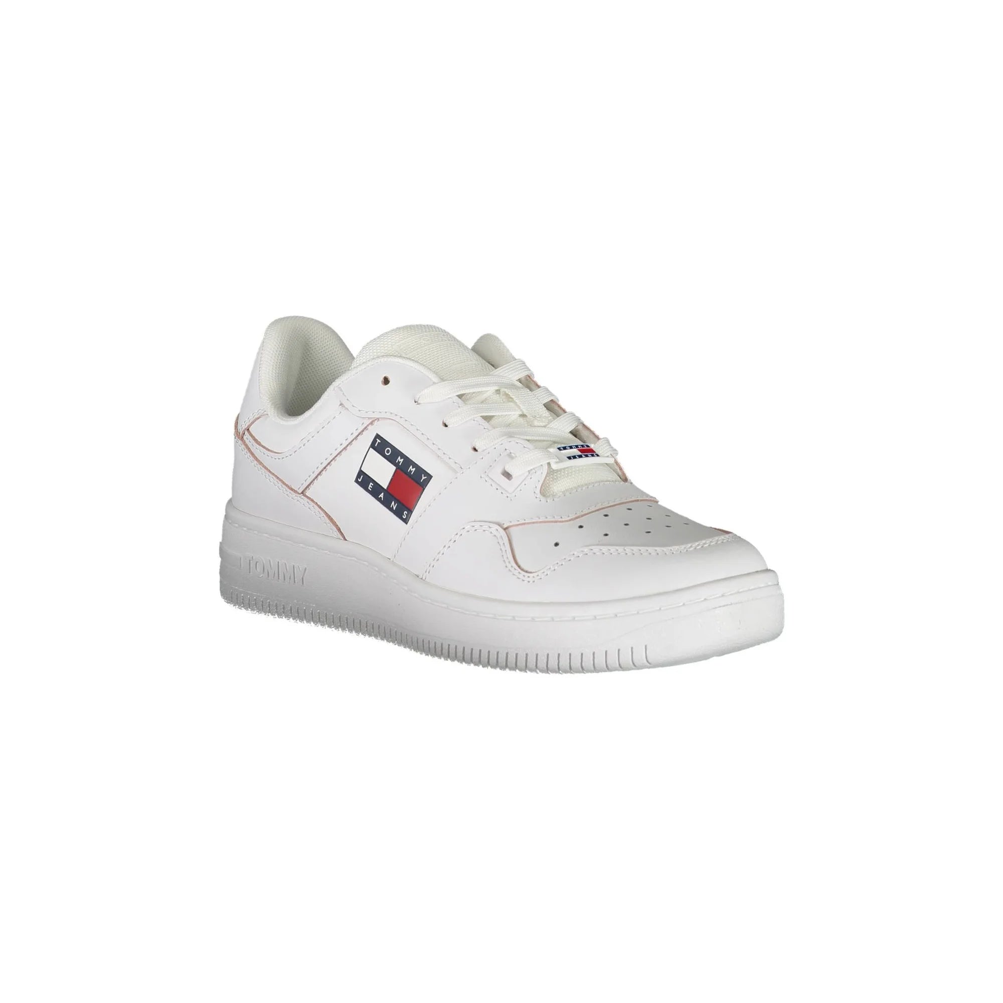 TOMMY HILFIGER Scarpe Sneakers Donna Bianche con Lacci e Logo bianco - vista 2