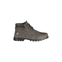 U.S. Grand Ankle Boots Men Grey Logo Print