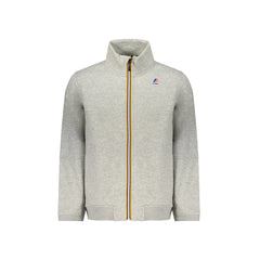 K-Way Felpa Maniche Lunghe Uomo Grigia con Zip e Logo