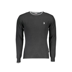 U.S. Polo Trui Man Zwart Contrasterende Details Logo