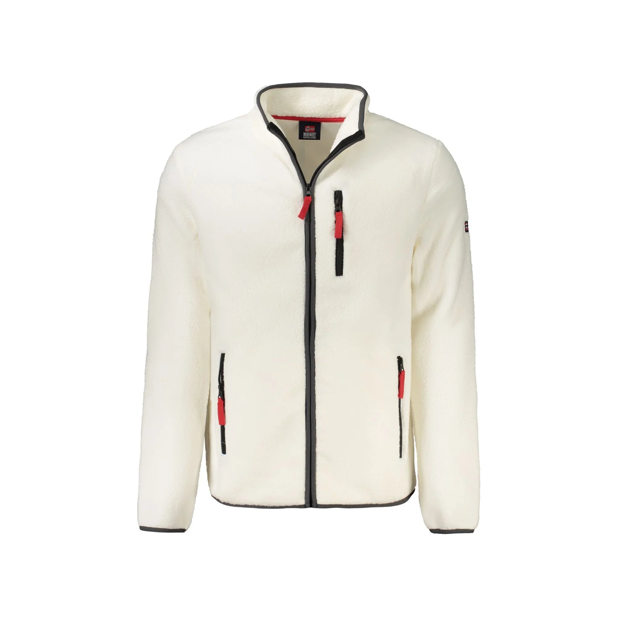 NORWAY 1963 FELPA CON ZIP UOMO BIANCO