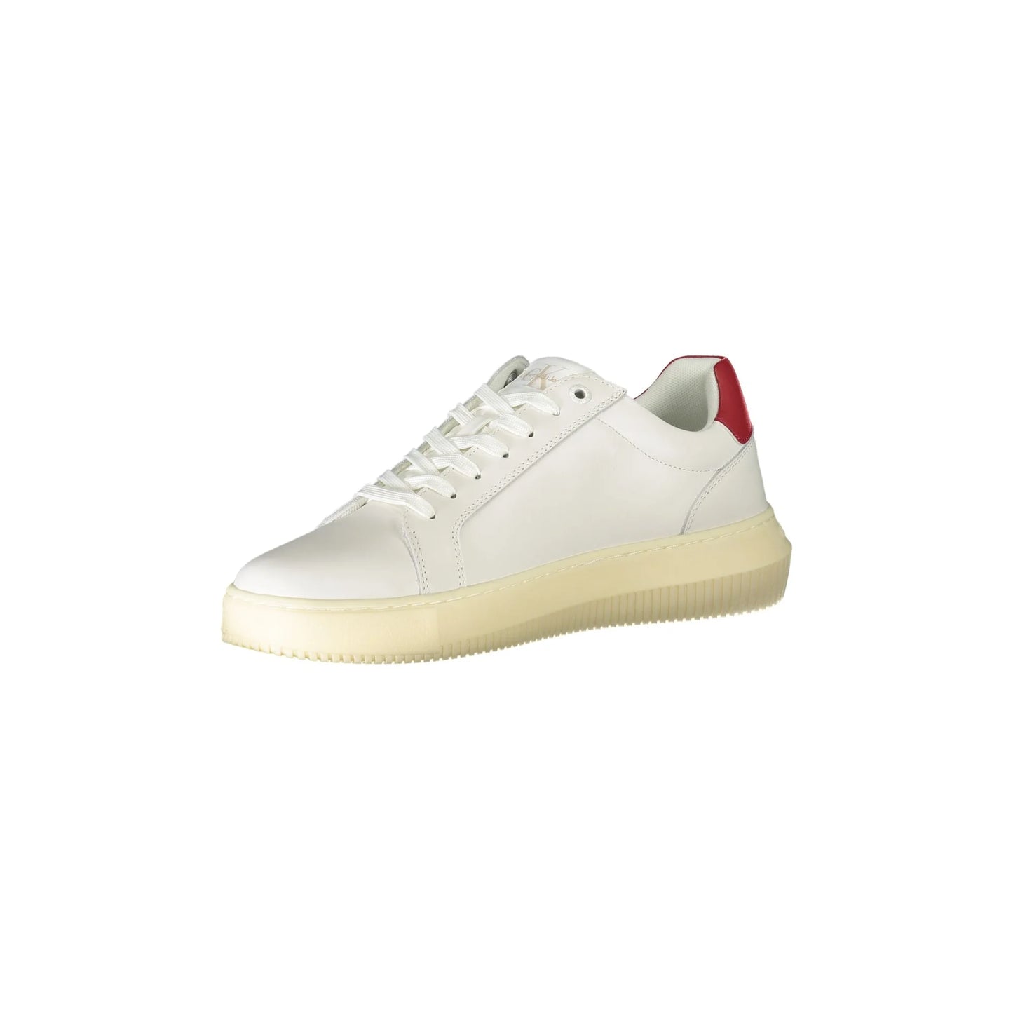 CALVIN KLEIN Scarpe Sneakers Uomo Bianche con Dettagli a Contrasto e Logo bianco - vista 3