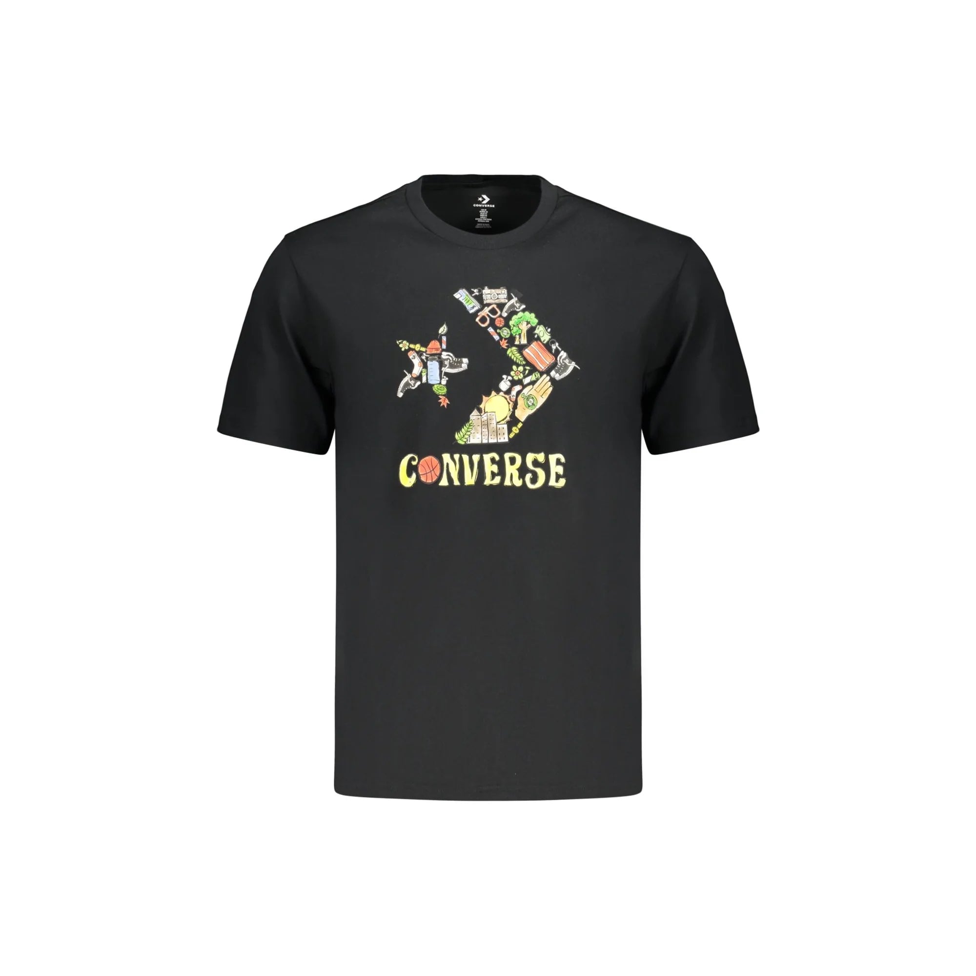CONVERSE T-SHIRT MANICHE CORTE UOMO NERO