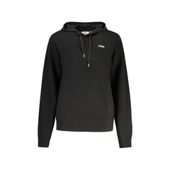 Fila Felpa Donna Nera Cappuccio Garzata Ricamo Logo