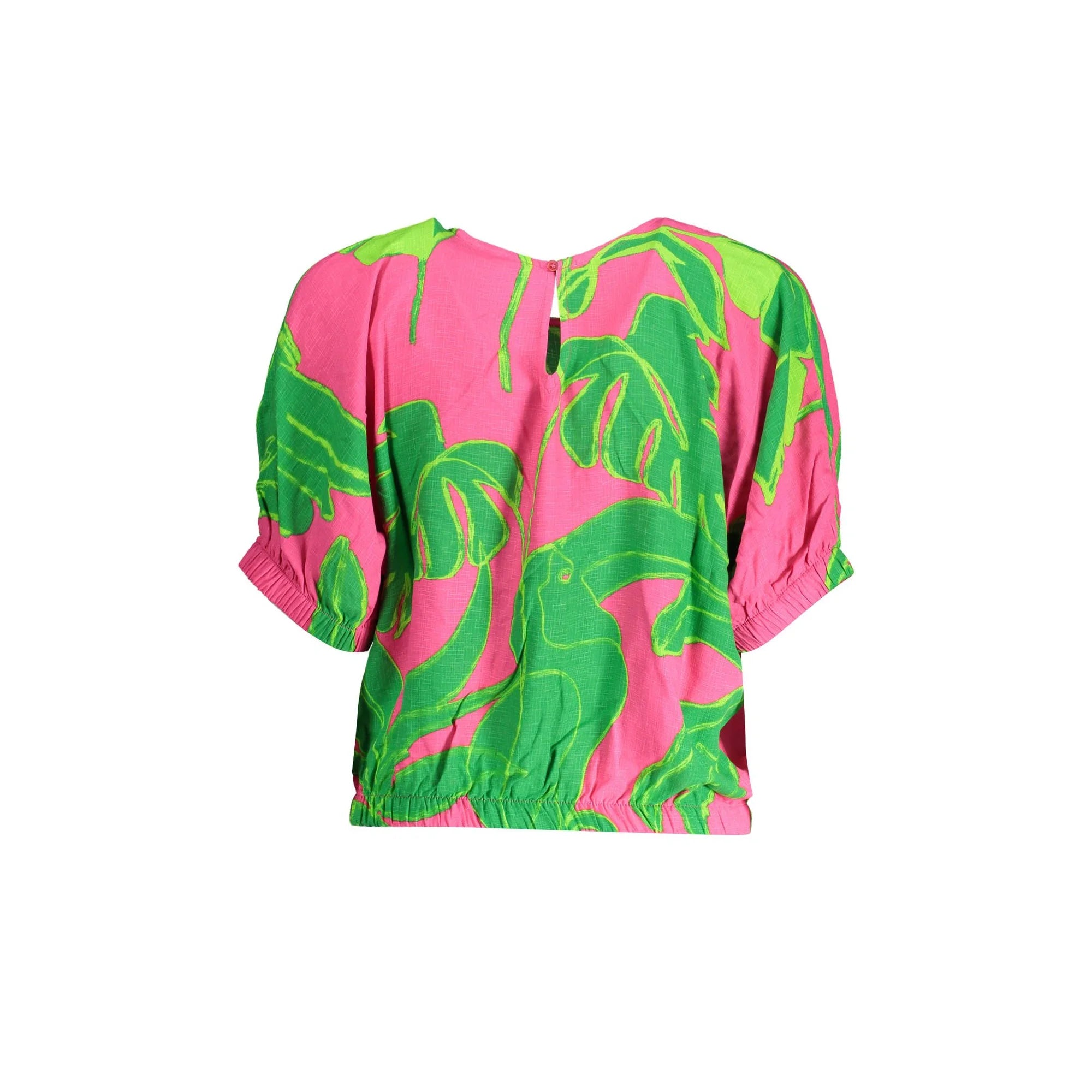 DESIGUAL T-SHIRT MANICHE CORTE DONNA ROSA