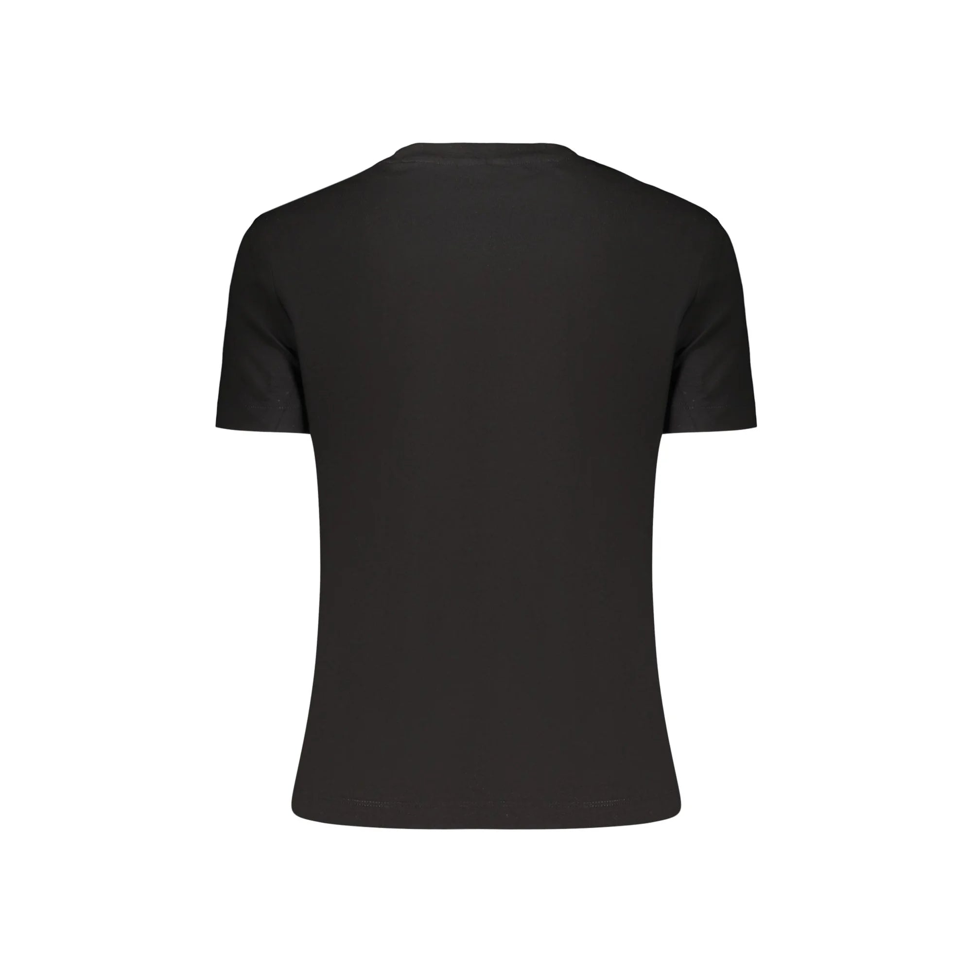 GUESS JEANS T-SHIRT MANICHE CORTE DONNA NERO