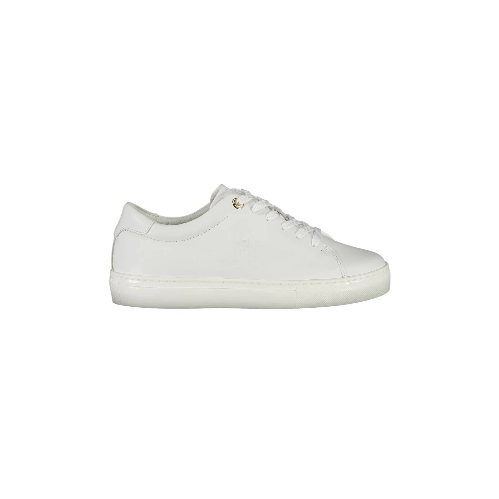 TOMMY HILFIGER Scarpe Sneakers Donna Bianche con Lacci e Logo Bianco - foto prodotto