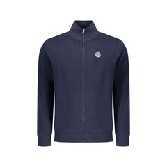 North Sails Felpa Uomo Blu Zip Garzata Tasche Logo